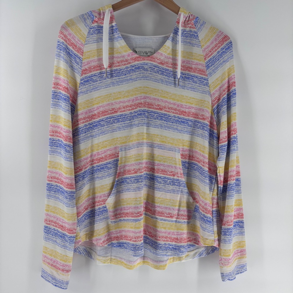 Koolaburra by UGG Hoodie‎ Womens Small Multicolor Striped Rayon Blend Pullover